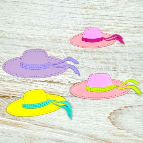 KSCRAFT 2025 June Summer Beach Travel Metal Cutting Dies Stencils for DIY Scrapbooking Decorative Embossing DIY Paper Card (Summer Hats)