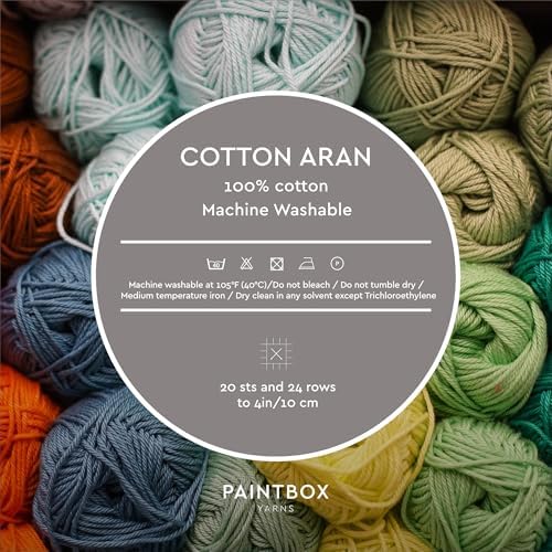 Paintbox Yarns 100% Cotton Aran Yarn 1.76oz / 50g, 93yds / 85m