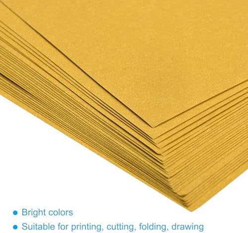 MECCANIXITY 50 Sheets Origami Paper Double Sided Yellow 6x6 Inch Square Sheet for Art Craft Project, Beginners, Gifts Decor