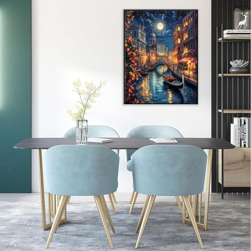 Landscape Paint by Numbers Kit for Adults, DIY Painting Canvas 16x20inch