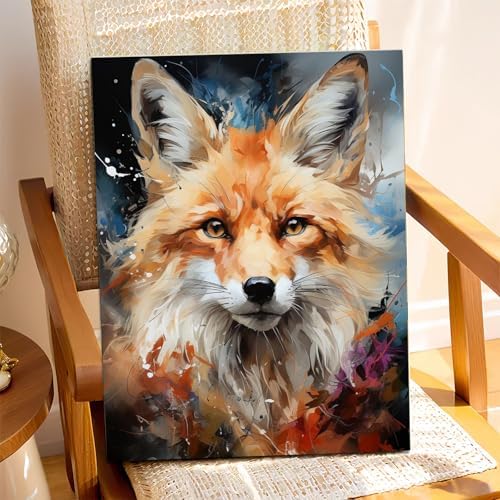 XTCIXAL Paint by Numbers Kit for Adults, Fox - 16X20 Inch
