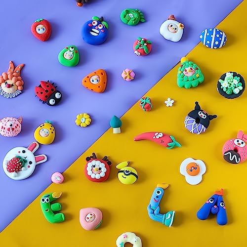 ifergoo Air Dry Clay, 36 Colors Magic Foam DIY Molding Clay for Slime | Slime add ins & Supplies, Soft & Non-Sticky, Easy to use, School Projects, Great Toys Gift for Ages 3-12 Boys & Girls Kids