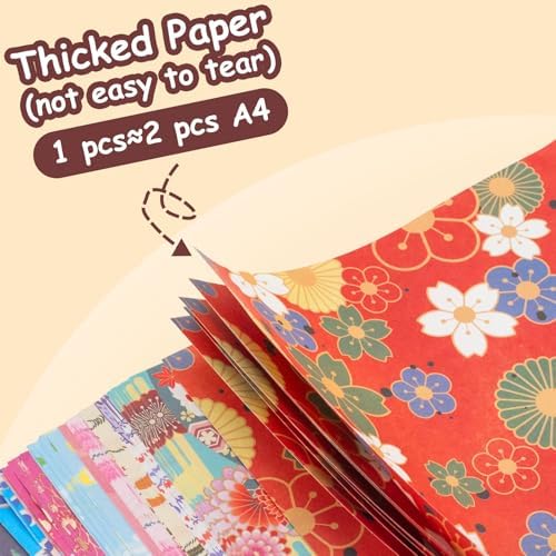 Hapray Japanese Origami & Star Origami Paper Kit, 1850 Sheets Colored Paper