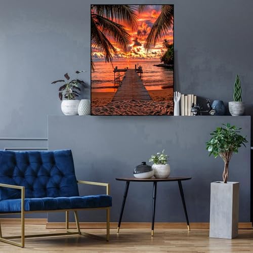 Diamond Art Kits for Adults,Sunset Diamond Painting Kits for Beginner