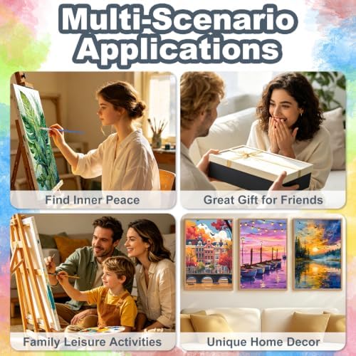 Kalonyth Plants Framed Paint by Numbers Kit for Adults Beginner 8x12 inch