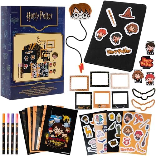Get Trend Harry Potter Gifts Scrapbook Kit for Girls Boys with Notebook, Stickers, Pens, Bookmarks, Frames, Patches, Art Supplies, Gifts for Kids (Multi Harry Potter)