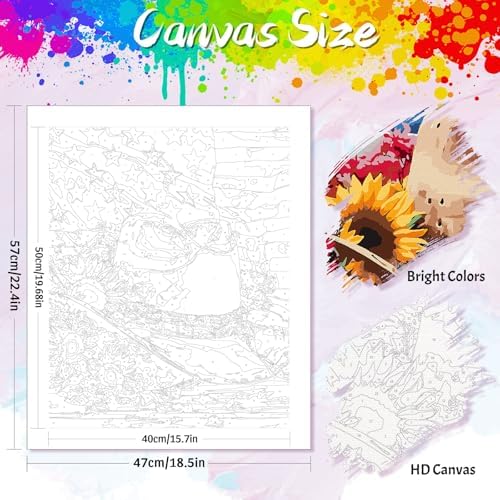 Yunnuo Paint by Numbers Kit for Adults American Flag,16x20 inch