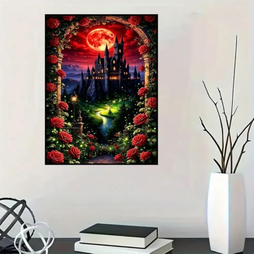 Lophomie Diamond Art Kits for Adults, 5D Castle Diamond Painting Kits