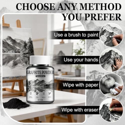 JAOJAO Charcoal Powder for Drawing 150ml for Drawing and Art