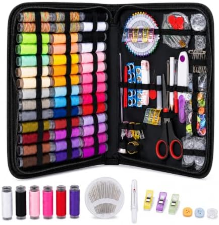 LEIYULY Sewing Kit for Adults, Needle and Thread Kit (203 PCS Black)