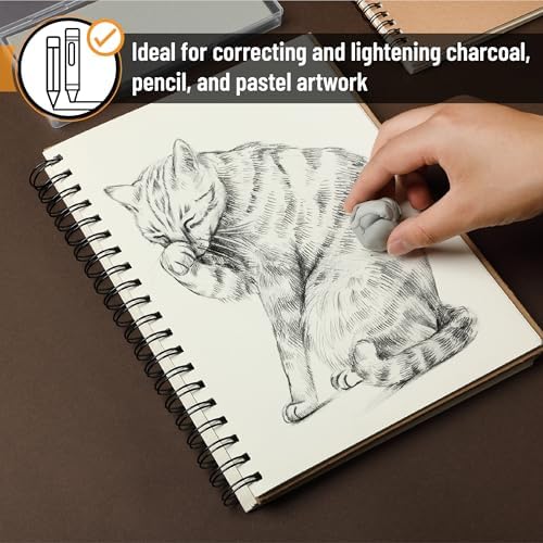Mr. Pen- Large Kneaded Erasers, 2.75"x6.3", 4 Pack, Gray