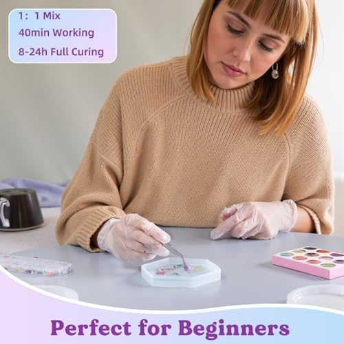 LET'S RESIN 16oz Epoxy Resin Kit with Coaster Molds Complete Set, Beginners