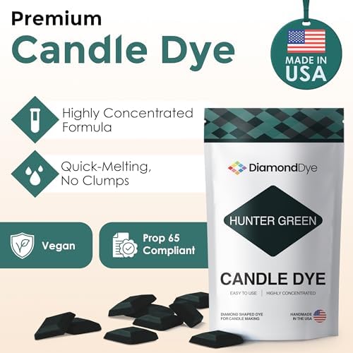 Hunter Green Candle Dye Chips, Soy & Paraffin Candle Making, 10 Pack