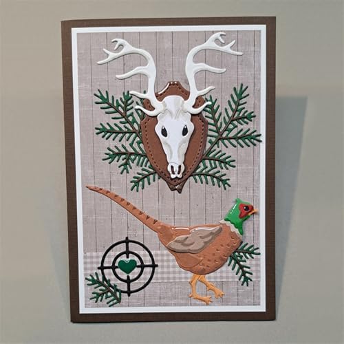 Patchwork Animal Ring Necked Pheasant Metal Cutting Dies for Card Making