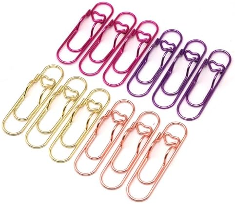 12 Pcs Cute Pen Holder Clips for Notebook, Paperclip Pen Holder