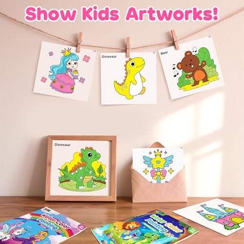 ZIZZ Paint with Water Coloring Books for Kids Ages 3-5 4-8 Painting Set