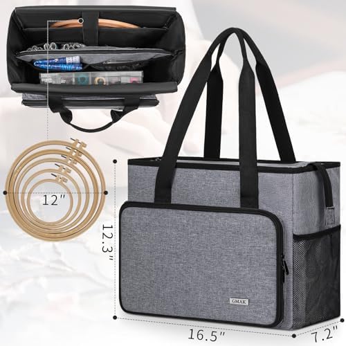 GMAK Embroidery Storage Bag, Embroidery Project Storage Carrying Tote Bag