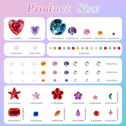 6000PCS Gem Stickers, Self Adhesive Rhinestone Jewel Stickers for Crafts