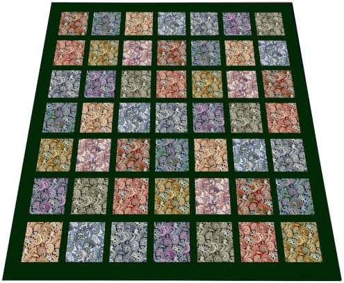 10" 50pcs Cotton Fabric Squares for Sewing Quilting Supplies- Dark Paisley