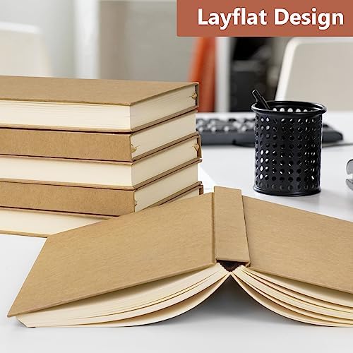 Dynta Hardcover Sketchbook Blank Notebook Bulk 6 Packs A5 Size Unlined