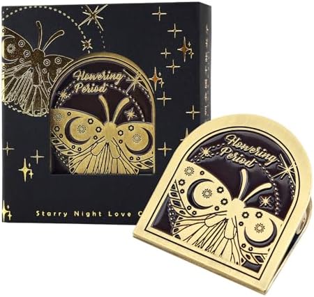 Dizdkizd Vintage Metal Clip for Journals, Planners, Notebooks, Brass Colored Book Clip Little Binder Clip for Page Holder, Book Mark - Butterfly