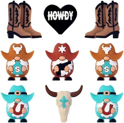 ZZXLLRO 9Pcs Cowboy Knitting Needle Stoppers Silicone Point Protectors Accessories Fit Size 2.5-13 (3mm-9mm) for All Different Needle Materials