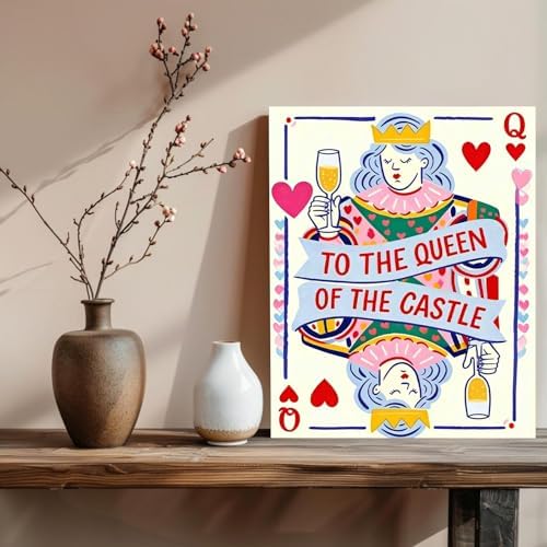 xcemhil Queen Paint by Numbers Kit for Adults Beginner, Queen Acrylic Paint by Number Kits Suitable for Home Wall Art Decor Gifts 16x20 Inch