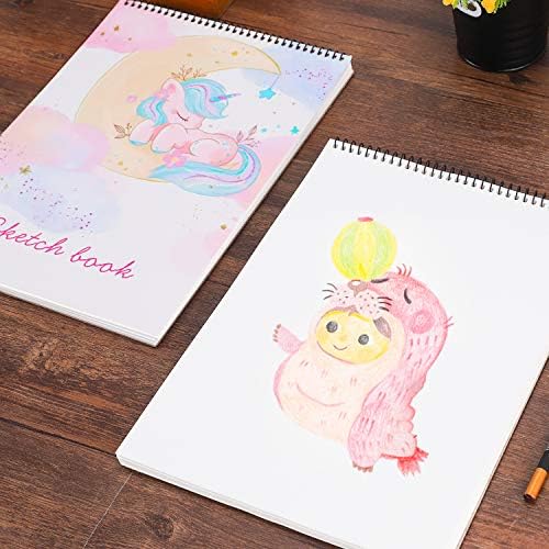 Sketch Book, 100 Pages (50 Sheets), Spiral Bound Artist Sketch Pad, Acid Free Drawing Paper for Drawing, Painting, Sketching or Doodling for Girls