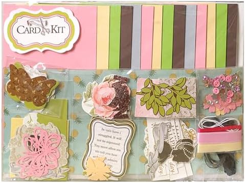 Huralona Handmade DIY Greeting Card Kits Includes 15 Blank Cards 15 Colorful Envelopes with Decoration Accessories for Craft Birthday Thanksgiving Christmas Wedding Invitation Card (Pink 018)