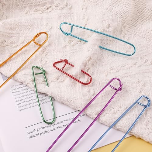 18 Pcs Knitting Stitch Holders, Yarn Stitch Holder Stitch Holders for Knitting Cable Needles Colorful Aluminum Crochet Stitch Holders Markers for Sewing Crocheting Supplies Tools Accessories