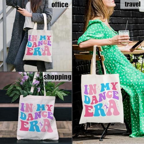 Canvas Tote Bag Gifts for Women Music Dance Sewing Lovers, Double-Sided Print Bags