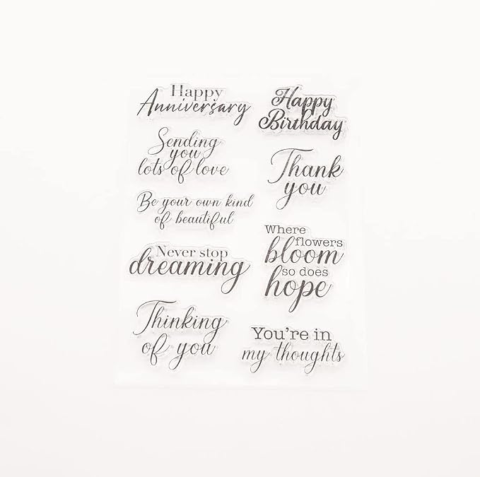 MESYGK Small Blessings Words Clear Transparent Silicone Stamp Album Cards Rubber Stamp for Card Making Decoration and DIY Scrapbooking