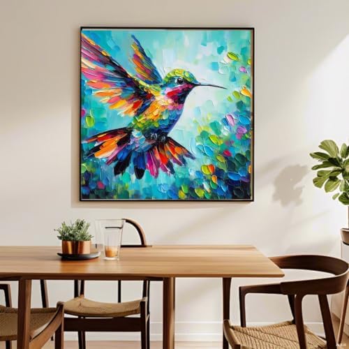 AIBOERL Animal Hummingbird Paint by Numbers Kit for Adults Beginners