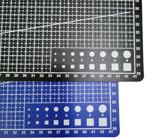 New A3 Double Side Craft Cutting Mat Cutting Board Sewing Pad Artist Carving Tools Handmade Crafts DIY Props (Black)