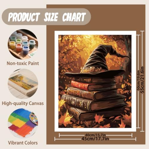 XTCIXAL Paint by Numbers Kit for Adults, Halloween, 16X20 Inch
