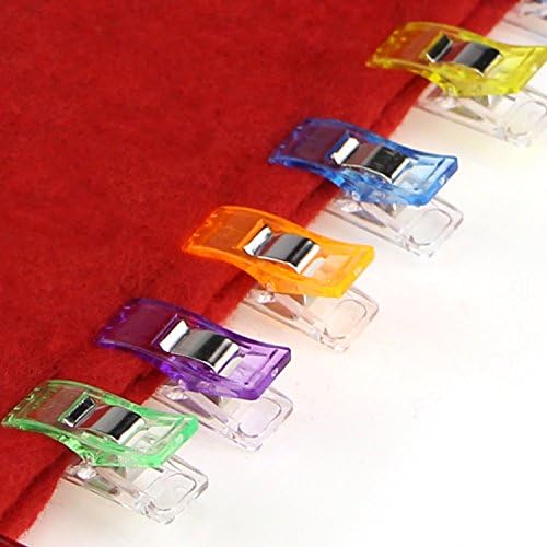 100 Pcs Premium Sewing Clips Multipurpose Sewing Accessories Quilting Supplies Crafting Tools, Assorted 9 Bright Colors (B)