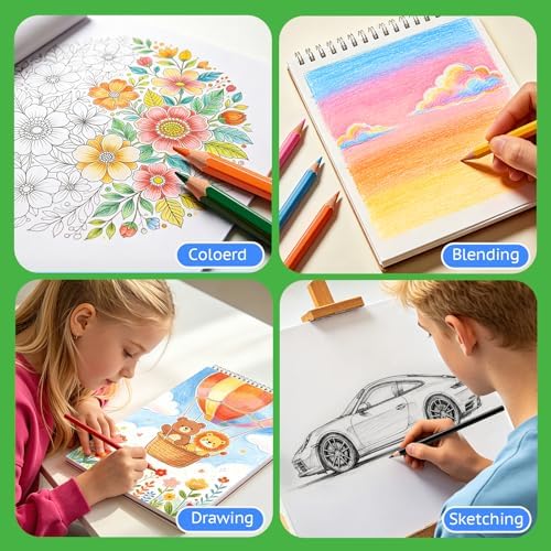 216 Count Colored Pencils Bulk Set in 18 Color, Coloring Pencils for Kids