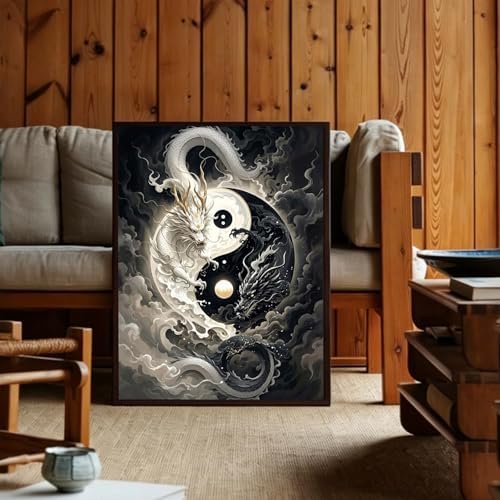 Dragon Diamond Art Kits for Adults, Arts and Crafts for Adults 12x16 Inch