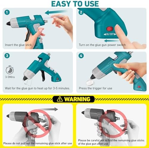 Hot Glue Gun Set Stable Support Base Ideal for Crafts, DIY Arts, Home Repairs