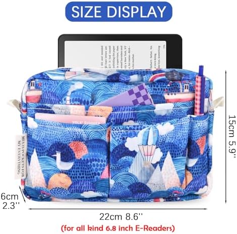 Multiple Pockets Portfolio Organizer with Zippered,Storage Pencil Pouch Bag