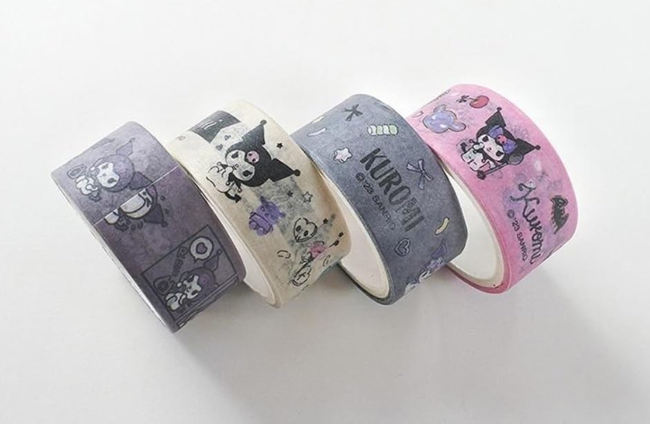 Generic Cute Masking Tape, Washi Tape Set, 8 Pack, 0.6 Inch Wide (Purple)