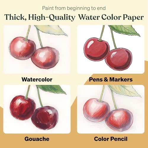 Tobio's Watercolor Workbook for Beginners – Sketch Book, Premium Paper