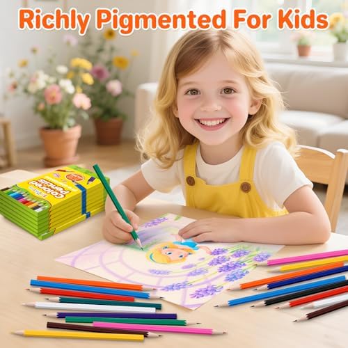 12 Pack Colored Pencils, 144 Count, Color Pencils Bulk for Kids Classroom