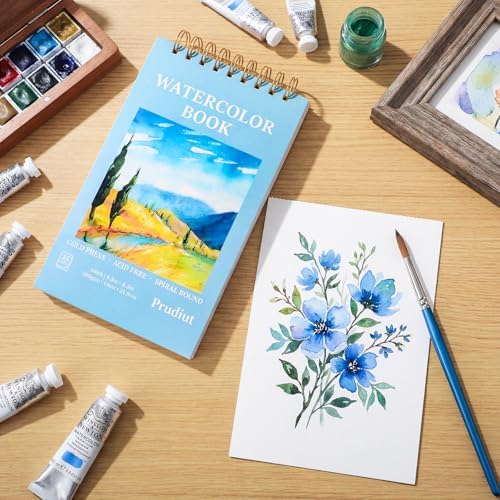 35 Sheets Watercolor Paper Pad 5.5 x 8.5 in, 140 Lb Cold Press, Spiral