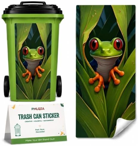 Creative Trash Can Sticker with Colourful Cartoon Waterproof Self-Adhesive