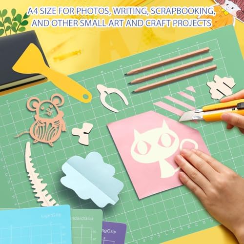 3PCS Cutting Mats for Cri-cut Joy Xtra,13.98x9.45inch Standard Grip Machine Mat,Reusable Cut Mat for Crafts with Scraper,Variety Adhesive Cutting Mats for Cri-cut Joy Xtra
