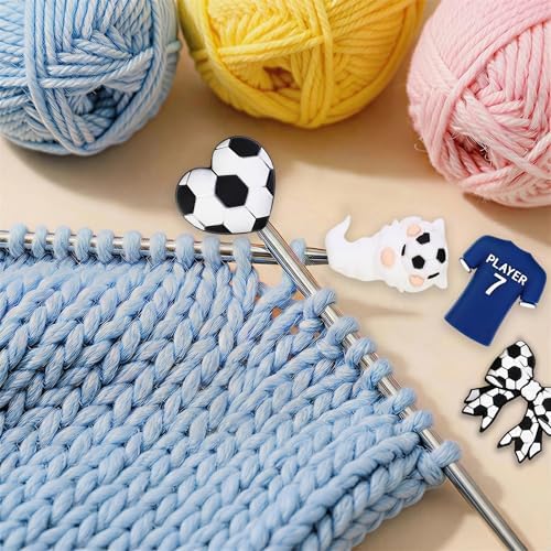 ZZXLLRO 10Pcs World Cup Knitting Needle Stoppers Silicone Point Protectors Accessories Fit Size 2.5-13 (3mm-9mm) for All Different Needle Materials