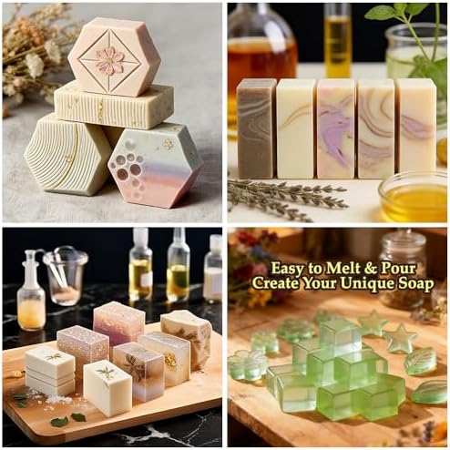Aloe Vera Soap Base Bar, Melt and Pour Soap Base for Soap Making 1 LB