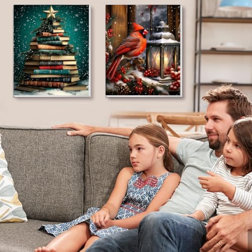 VIGEGU 6 Pack Christmas Paint by Numbers Kit for Adults