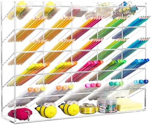 BEYGORM Acrylic Vertical Marker Organizer for 310 Markers, Desk Orgaizer
